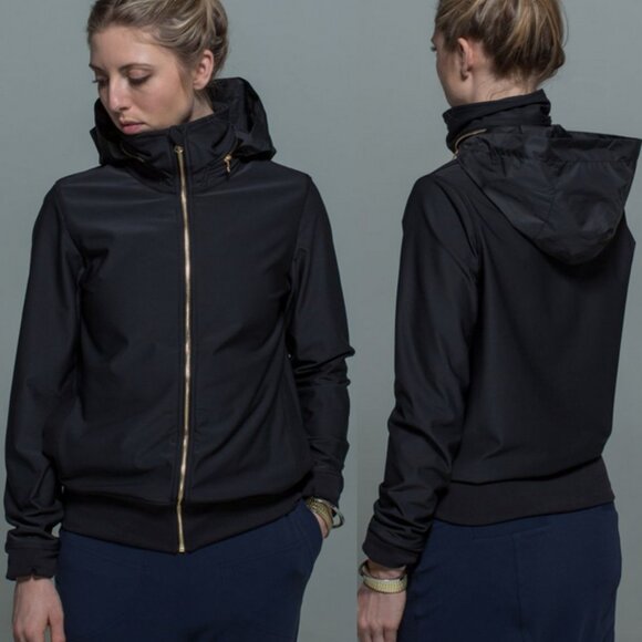 Lululemon Future Varsity Softshell Jacket w/ Stowable Hood Black - Picture 1 of 9